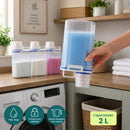 Kit 4 Potes Herméticos Multiuso de 2L com Tampa e Vedação para Alimentos e Produtos de Limpeza.