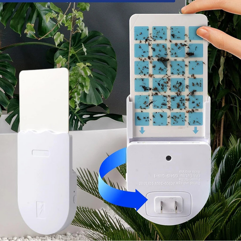 Armadilha adesiva para mosquitos com luz UV e placas adesivas substituíveis para capturar mosquitos, pernilongos, moscas e pequenos insetos.