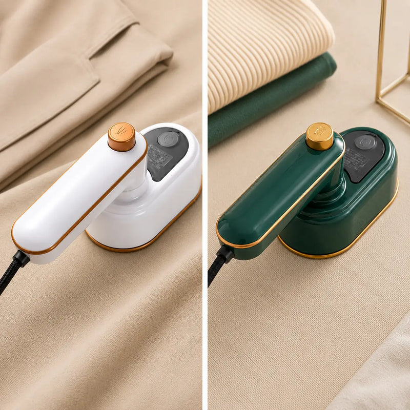 Ferro a vapor portátil 2 em 1 para passar roupas na vertical e horizontal, com aquecimento rápido e design compacto.