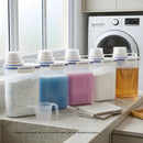 Kit com 4 potes herméticos de 2 litros com tampa e vedação, ideal para armazenar alimentos, mantimentos, sabão em pó e diversos itens, mantendo tudo organizado e protegido.