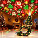 Projetor Natalino LED USB – Iluminação Mágica com 6 Padrões de Natal.