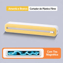 Dispensador Magnético para Filme Plástico com Cortador Deslizante | Organizador de Cozinha