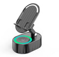 Caixa de Som 5 em 1 por Indução com Bluetooth, Suporte para Celular e Luz RGB.
