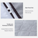 Caixa Saco Organizadora Multiuso para Roupas, Cobertores e Edredons com Visor Transparente.