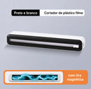 Dispensador Magnético para Filme Plástico com Cortador Deslizante | Organizador de Cozinha
