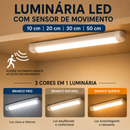 Luminária LED com Sensor de Movimento Recarregável USB – Luz Inteligente para Armários, Cozinhas e Corredores