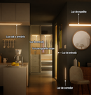Luminária LED com Sensor de Movimento Recarregável USB – Luz Inteligente para Armários, Cozinhas e Corredores