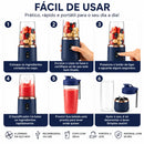 Mini Liquidificador Portátil Recarregável USB 380ml – 6 Lâminas em Aço Inox para Sucos, Vitaminas e Shakes