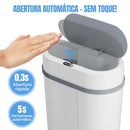 Lixeira Automática Inteligente 12L com Sensor Infravermelho e Vedação Antiodor