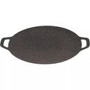 Panela Coreana Grill Redonda Antiaderente para Churrasco, Carnes, Hambúrguer e Legumes | Chapa Multifuncional para Fogão