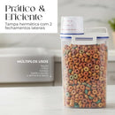 Kit 4 Potes Herméticos Multiuso de 2L com Tampa e Vedação para Alimentos e Produtos de Limpeza.