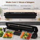 Seladora a Vácuo Elétrica Bivolt para Alimentos | Conservação Inteligente