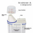 Kit 4 Potes Herméticos Multiuso de 2L com Tampa e Vedação para Alimentos e Produtos de Limpeza.