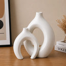 Kit 2 Vasos Decorativos Nórdicos Vazados – Elegância Moderna para Sua Decoração